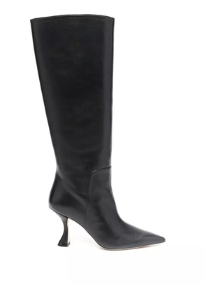 Stuart Weitzman 95mm pointed leather boots - Black