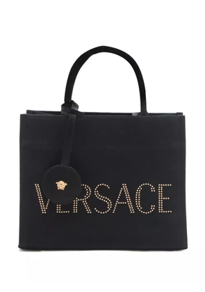 Versace Pre-Owned 2020-2024 Logo Canvas Two-Way tote bag - Black