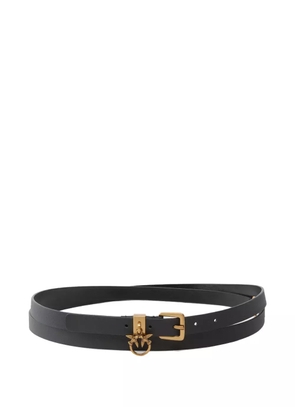 PINKO logo-plaque leather belt - Black