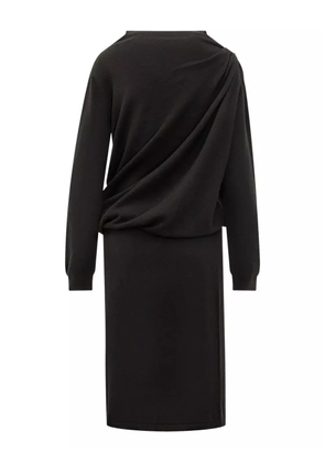 Fabiana Filippi draped button-detail dress - Black