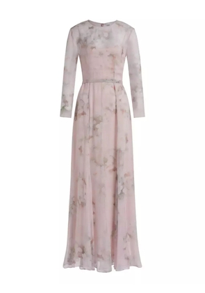 Alberta Ferretti floral-print belted maxi dress - Pink