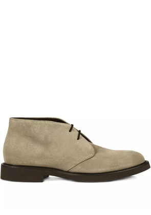 Doucal's suede lace-up ankle boots - Neutrals
