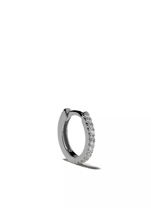 We by WHITEbIRD 18kt white gold diamond Margot medium single hoop earring - Silver