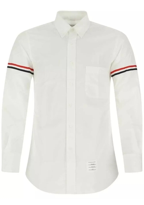 Thom Browne RWB stripe detail sleeve shirt - White