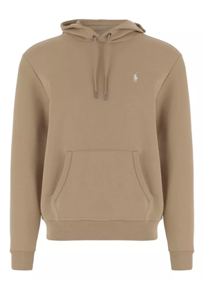 Polo Ralph Lauren logo-embroidered kangaroo-pocket sweatshirt - Neutrals