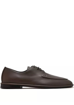 Ferragamo leather lace-up shoes - Brown