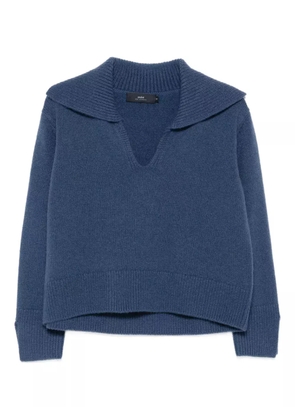 arch4 ribbed-hem cashmere sweater - Blue