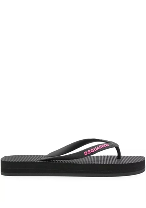 DSQUARED2 logo flip flops - Black