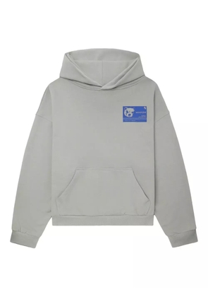 We11done graphic-print hoodie - Grey