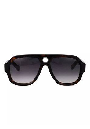 Philipp Plein Eyewear geometric-frame sunglasses - Brown