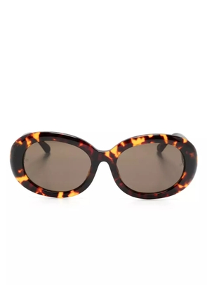 Linda Farrow Lina round-frame sunglasses - Brown