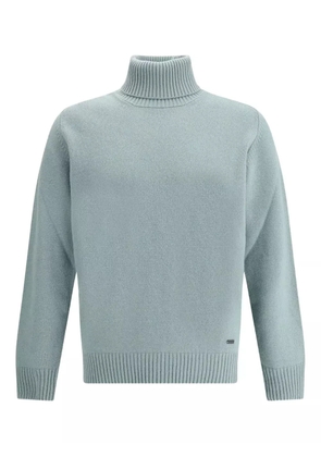 BROOKSFIELD turtleneck ribbed-hem sweater - Blue