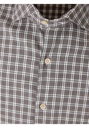 Luigi Borrelli checked button-down shirt - Grey