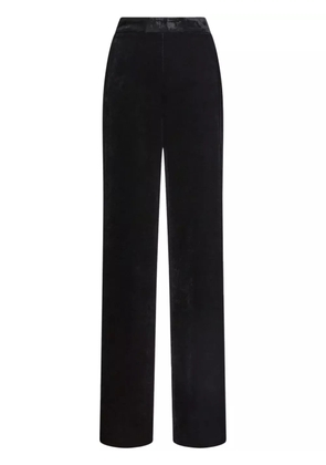 ETRO velvet straight-leg trousers - Black