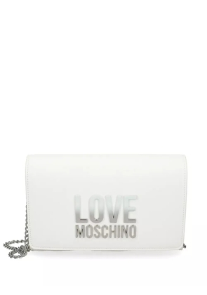 Love Moschino logo-lettering crossbody bag - White