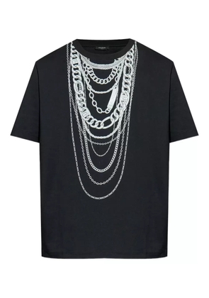 Balmain chain-print T-shirt - Blue