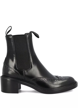 Saint Laurent 50mm Vicent leather brogue chelsea boots - Black