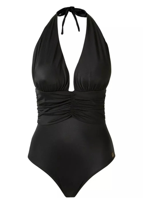 Brigitte deep v-neck swimsuit - Black