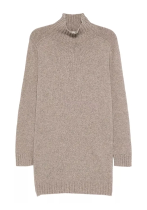 BOMPARD high-neck cashmere mini dress - Neutrals