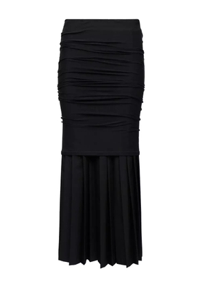 MM6 Maison Margiela pleated draped midi skirt - Blue