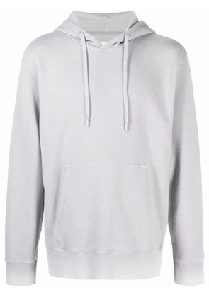 Folk drawstring pullover hoodie - Blue