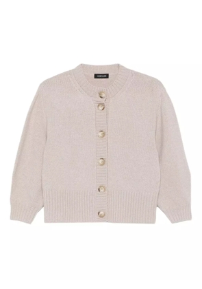anne claire crew-neck cardigan - Neutrals