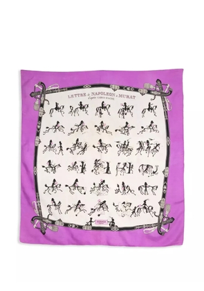 Hermès Pre-Owned 1946 Lettre de Napoleon a Murat by Hugo Grygkar scarf - Pink