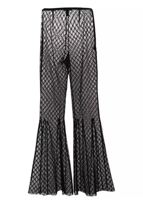 Kiki de Montparnasse fluted flared trousers - Black