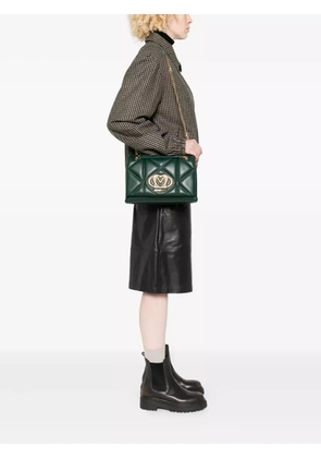 Love Moschino logo-plaque quilted shoulder bag - Green