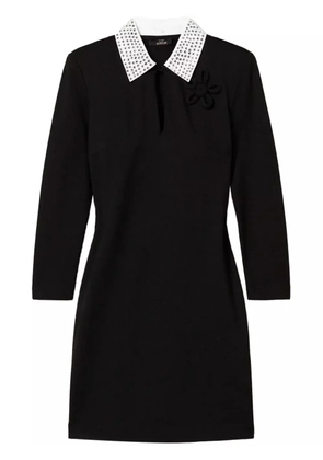 TWINSET rhinestone-embellished mini dress - Black