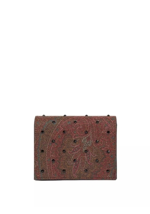 ETRO rhinestone paisley bi-fold wallet - Brown