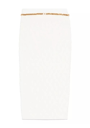 Elisabetta Franchi chain-embellished skirt - White