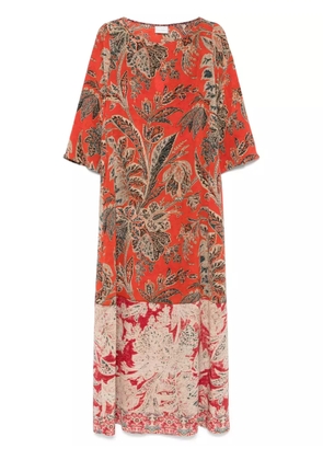 Pierre-Louis Mascia Trapezio silk dress - Orange