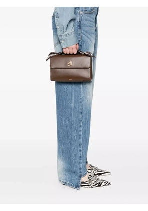 AMIRI logo-plaque braided-handle tote bag - Brown