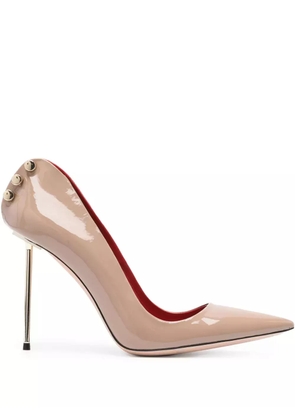 HARDOT Supreme Ass Metallic-heel 101mm patent-finish pumps - Neutrals