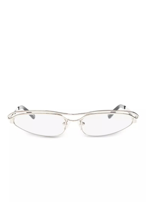 The Attico oval-frame glasses - Silver