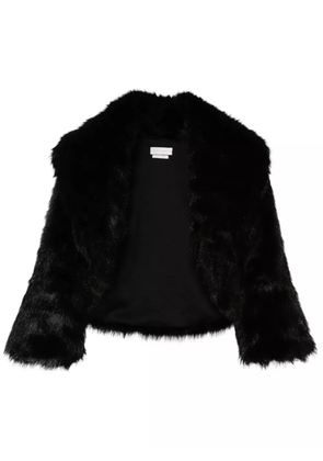 Saiid Kobeisy cropped faux-fur jacket - Black