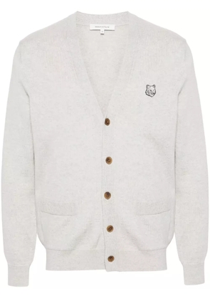 Maison Kitsuné Bold Fox Head wool cardigan - Grey