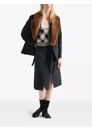 Prada argyle-pattern ribbed top - Grey