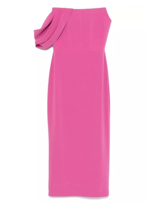 Alex Perry crepe corset midi dress - Pink