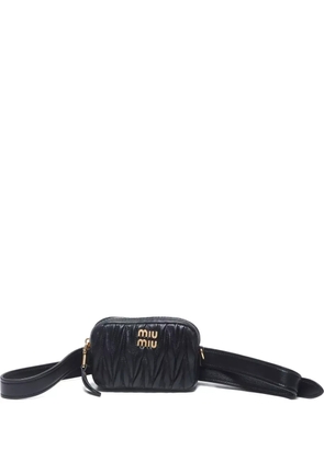Miu Miu Pre-Owned 2020-2024 small matelassé belt bag - Black