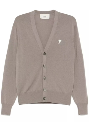 AMI Paris Ami de Coeur-motif cardigan - Brown