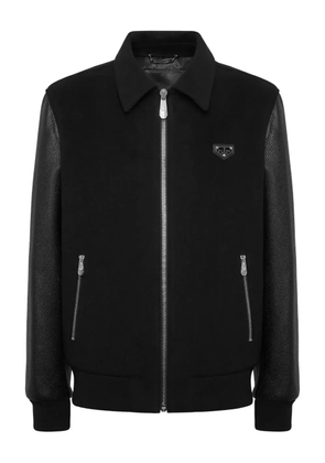Philipp Plein panelled bomber jacket - Black