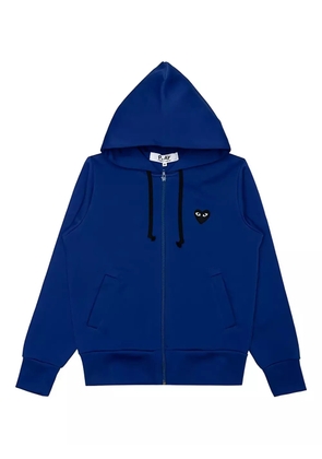 Comme Des Garçons Play drawstring zip hoodie - Blue