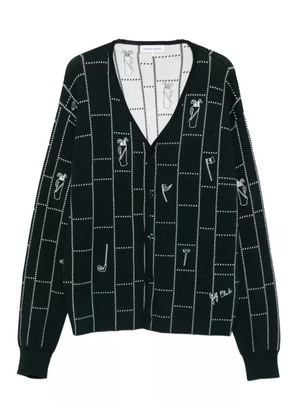 Maison Labiche grid-pattern cardigan - Green