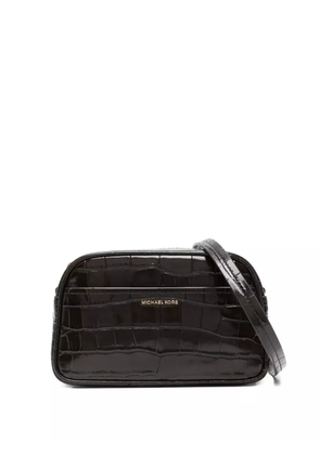 Michael Kors Jet Set crocodile-effect zip-top shoulder bag - Brown