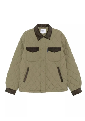 Maison Labiche quilted corduroy-trimmed jacket - Green