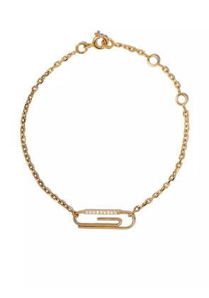 Aurelie Bidermann 18kt yellow gold Paper clip diamond bracelet