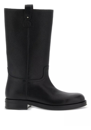 Church's hammered leather round-toe boots - Black