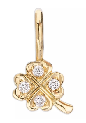 We by WHITEbIRD 18K yellow gold Clarisse Trèfle diamond pendant